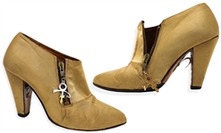 Fantastic Set of Prince Stage-Worn Boots From the New Power Soul Tour -- Each With 14K Gold Love Symbol Pendant
